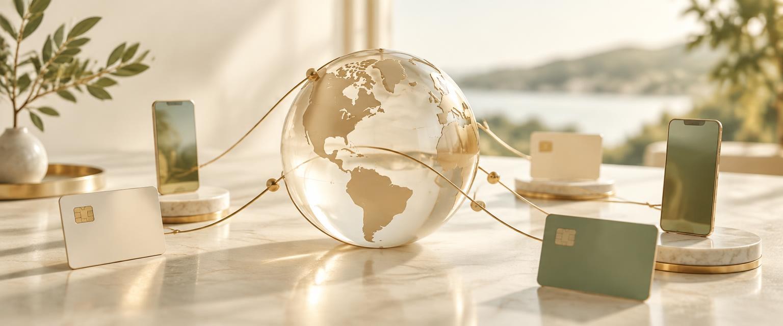 Connected verified fintech and payment profiles across global markets